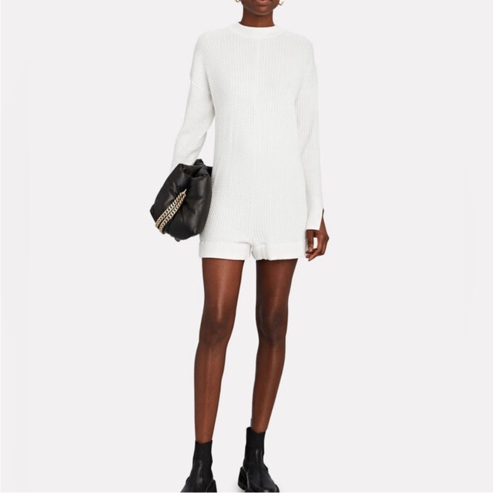 White Knit Romper